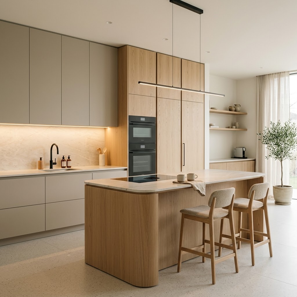 Кухня 2026: тёплый минимализм, скрытая техника и «чистые» фасады — как сделать и не пожалеть