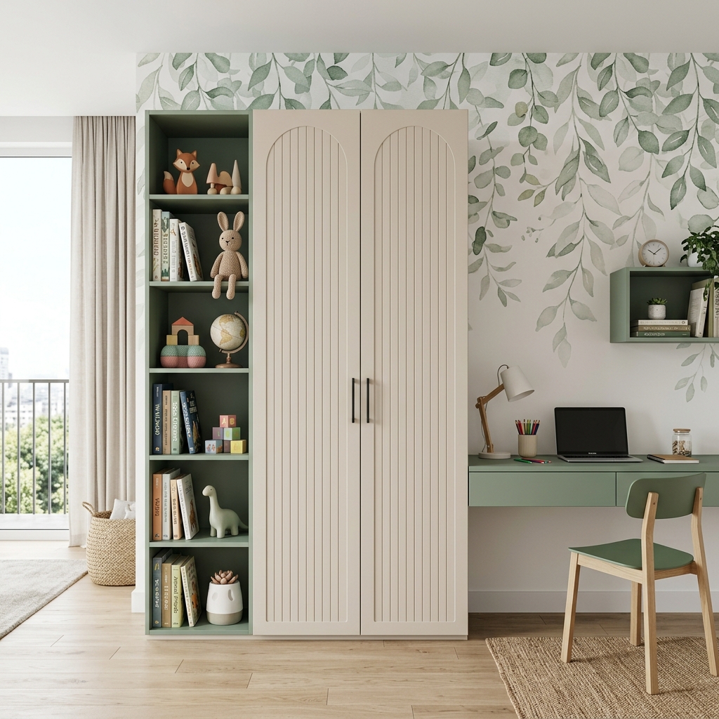 Детская система хранения с аркой и столом